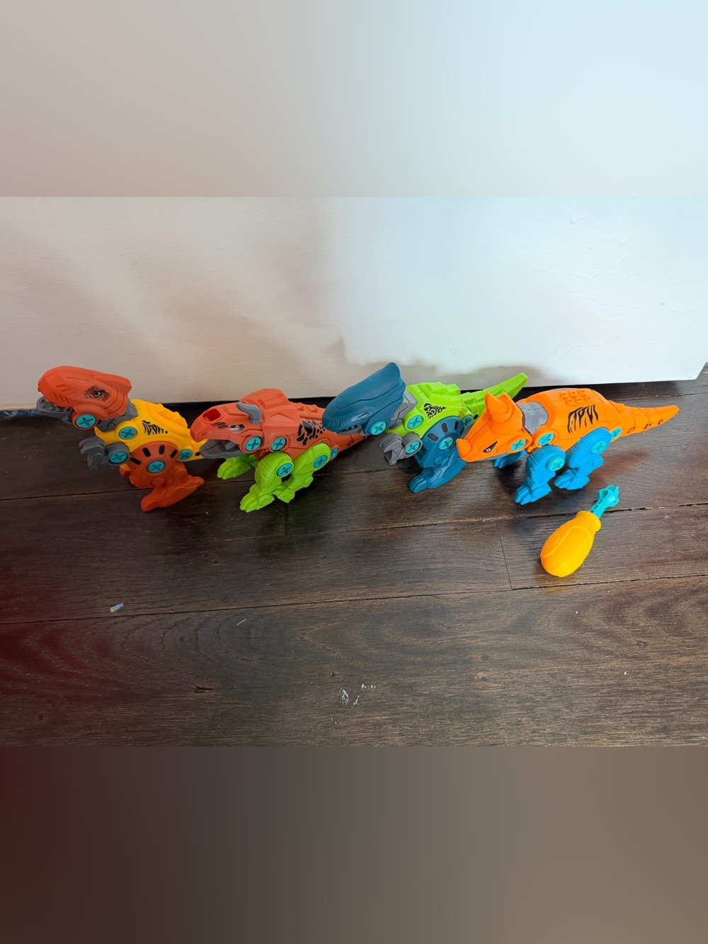 Colorful Dinosaur Build Toy Set